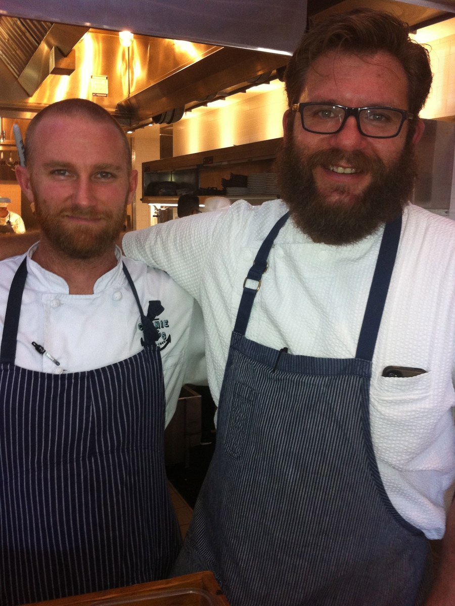 Michael Cimarusti and Sam Baxter at Connie & Ted's.