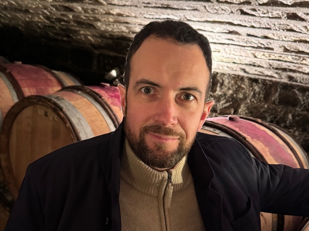 Raphaël Coche, who now leads Coche-Dury, in the domaine's Meursault cellar (via Kermit Lynch)