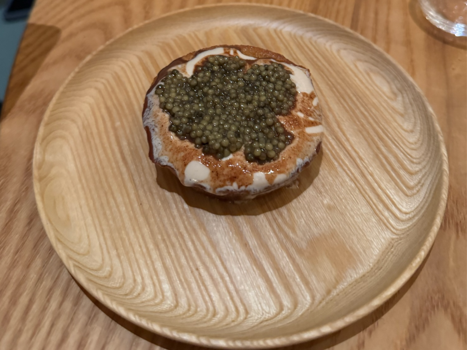 Cornbread and Caviar with grilled walnut butter