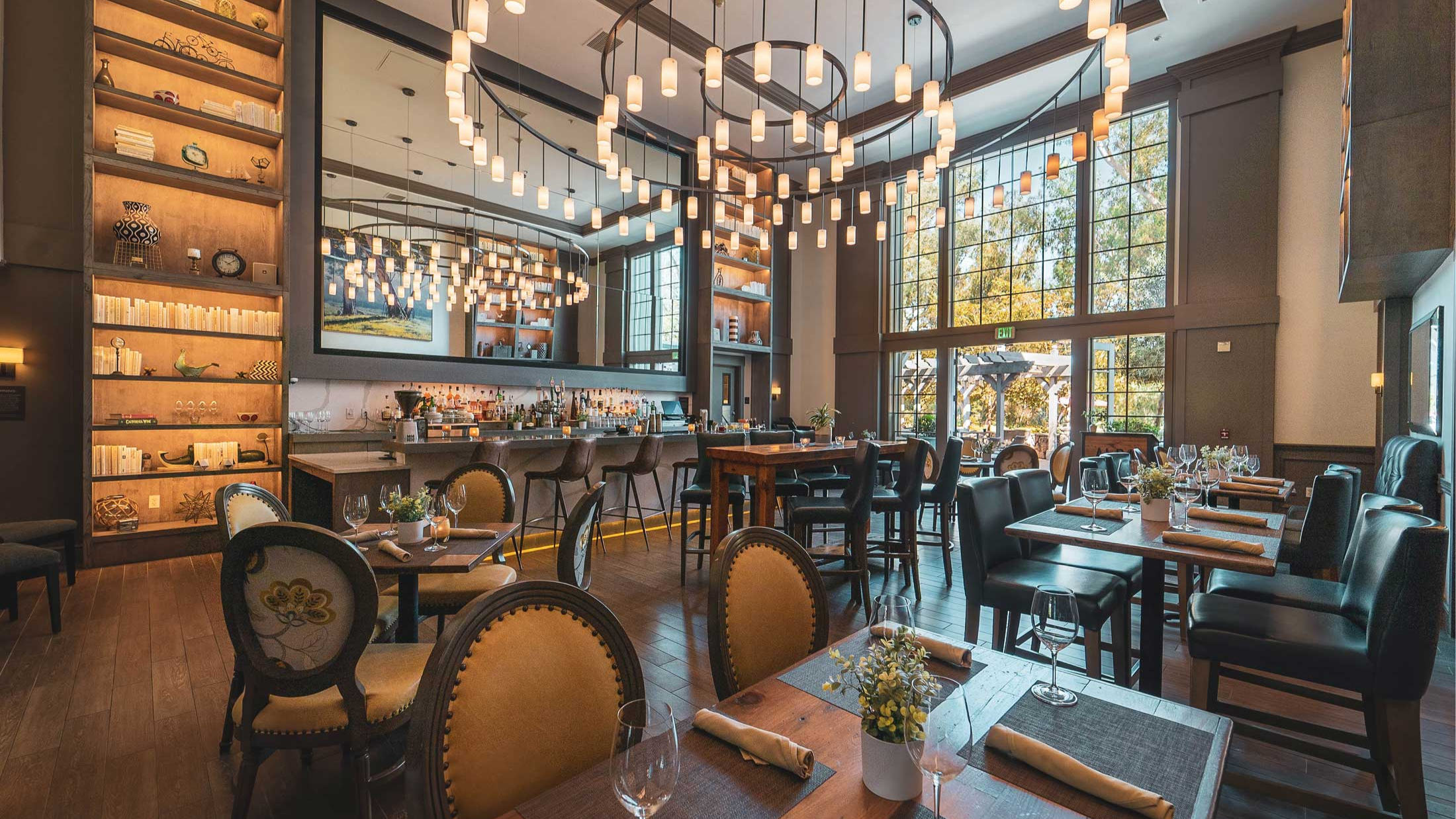 The modern/classic hybrid dining room at SingleThread