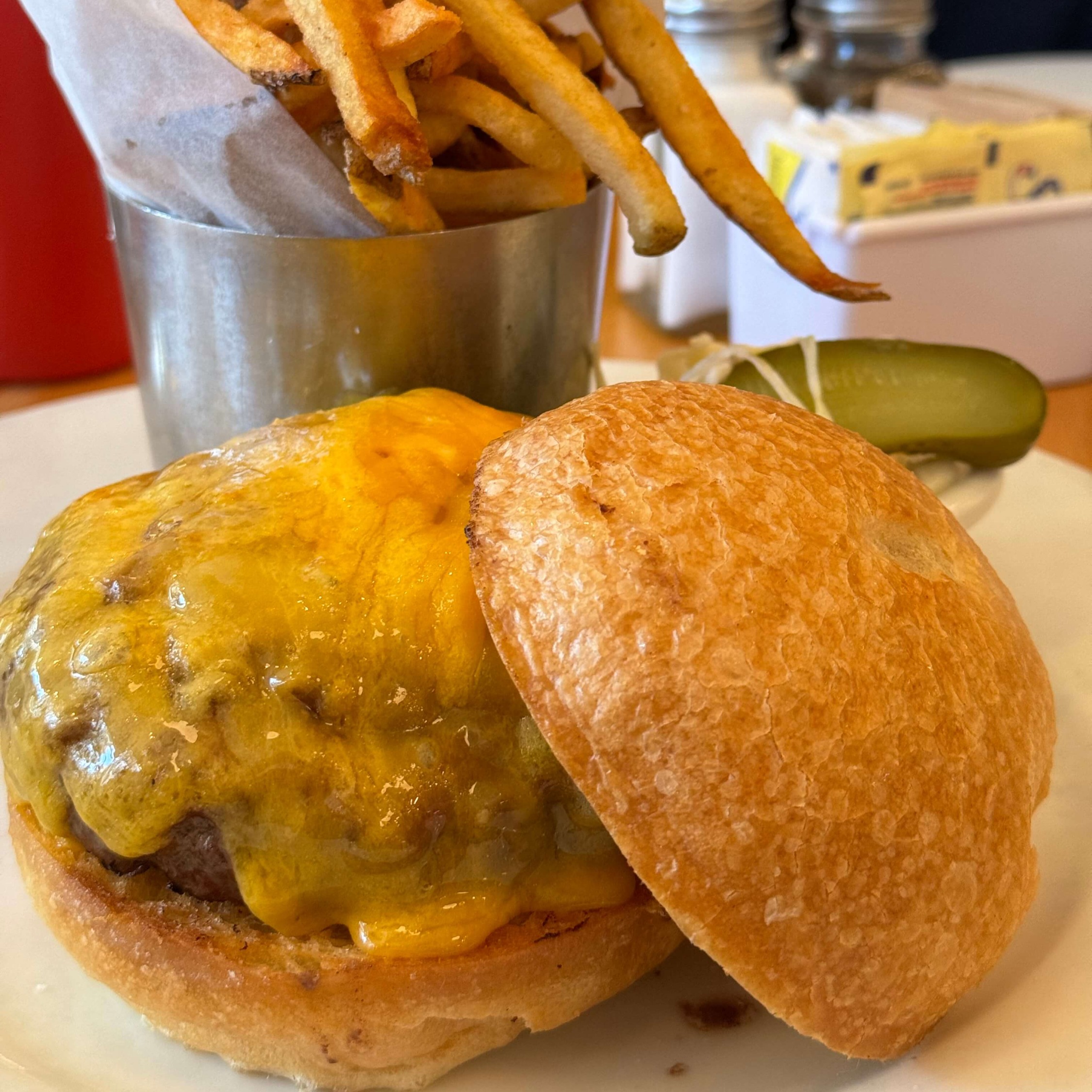 The Clinton St. Cheeseburger at Clinton St. Baking Company