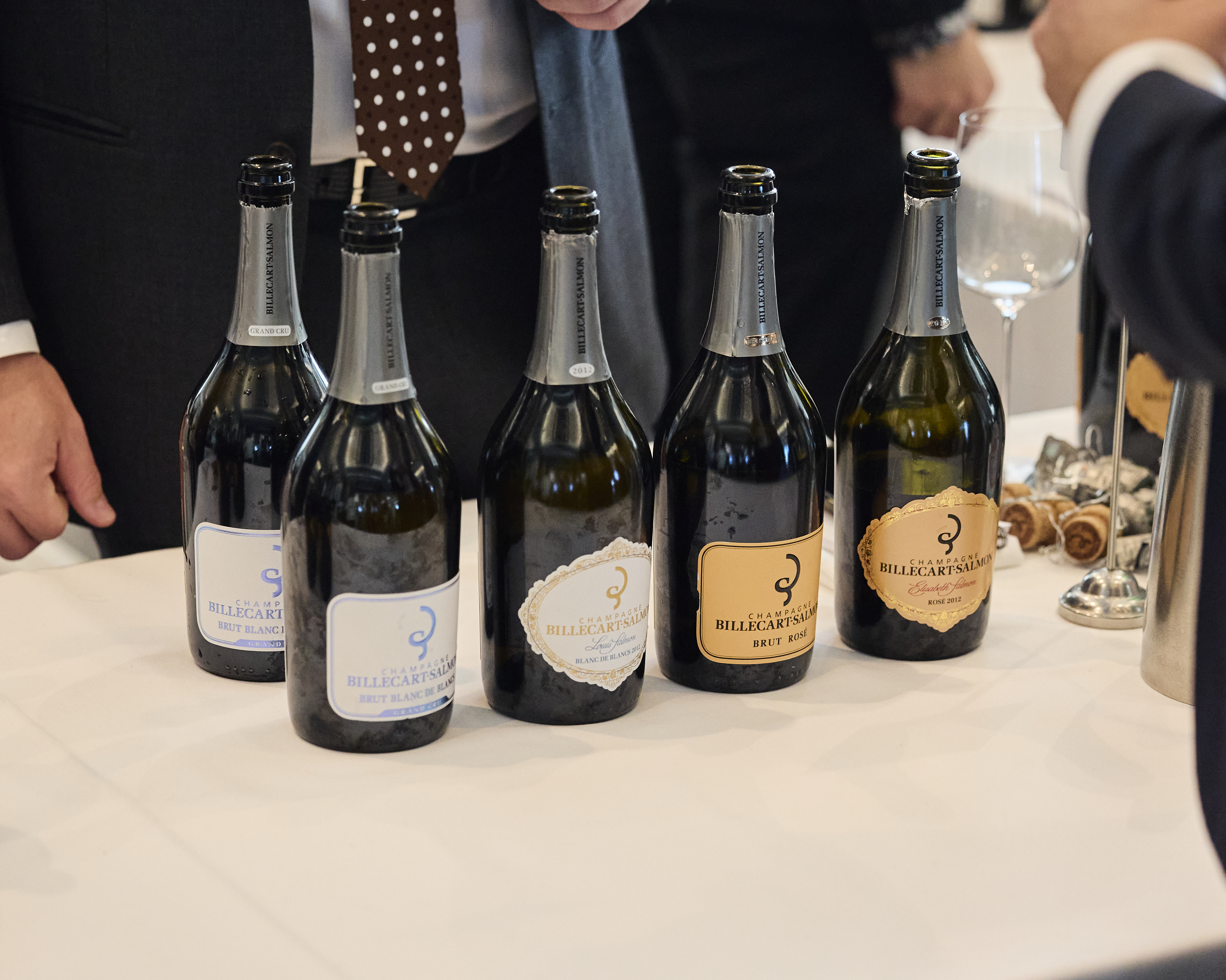 A lineup of Billecart-Salmon's wines from La Fête 2024. Photo courtesy of @jamescfrench