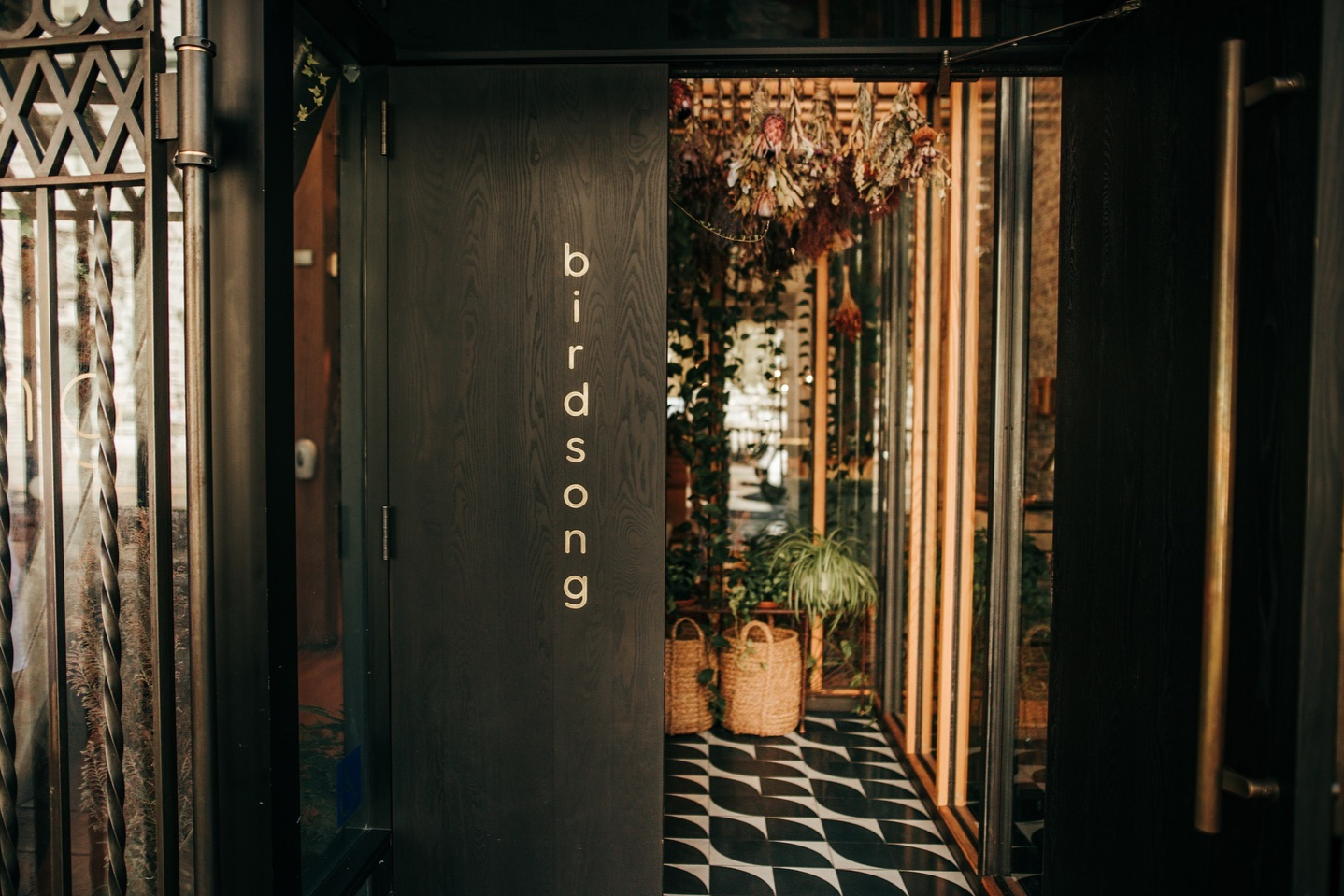 The beautiful front door of Birdsong