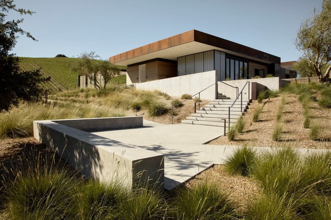 Booker's sleek, modern tasting room.