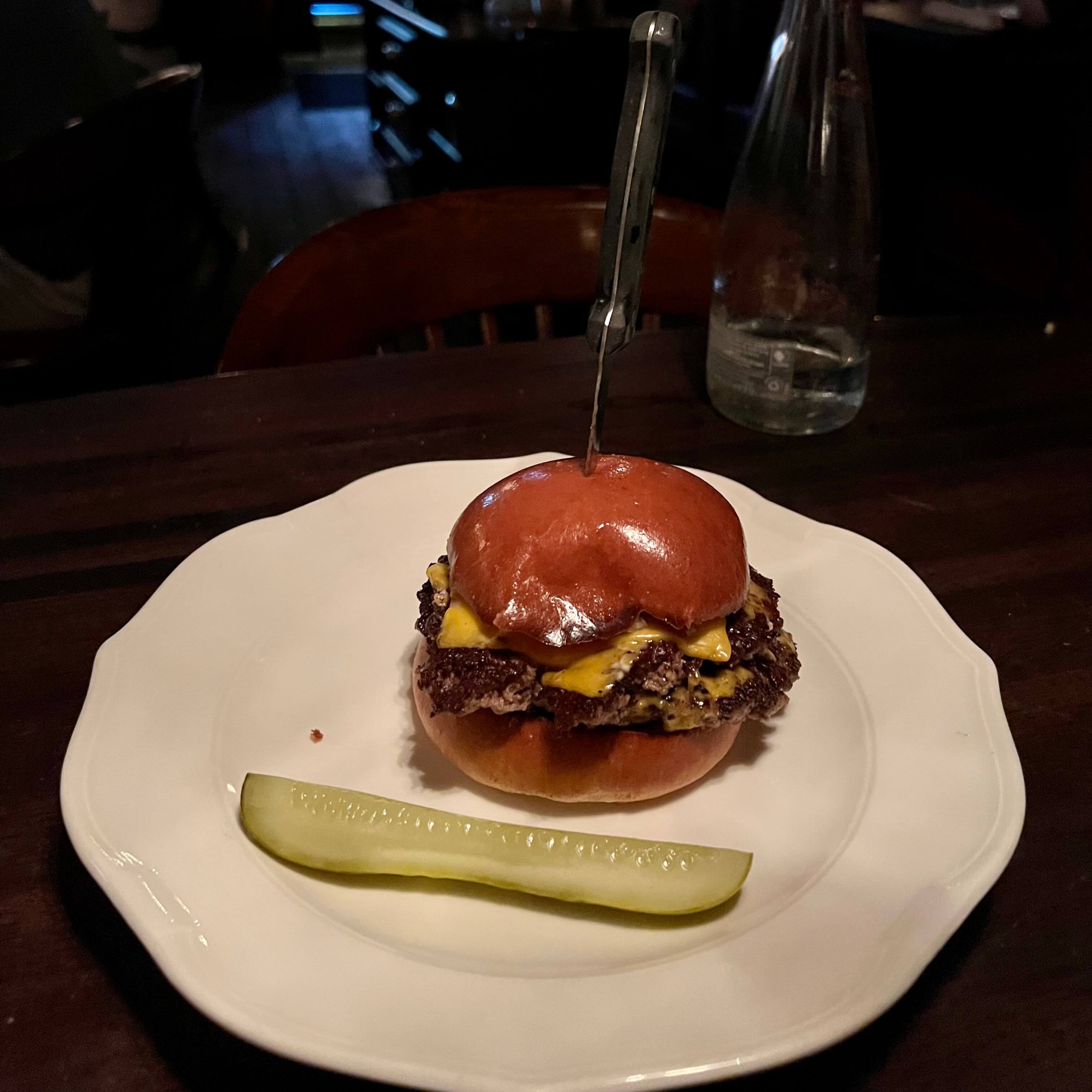The double wagyu burger at 4 Charles