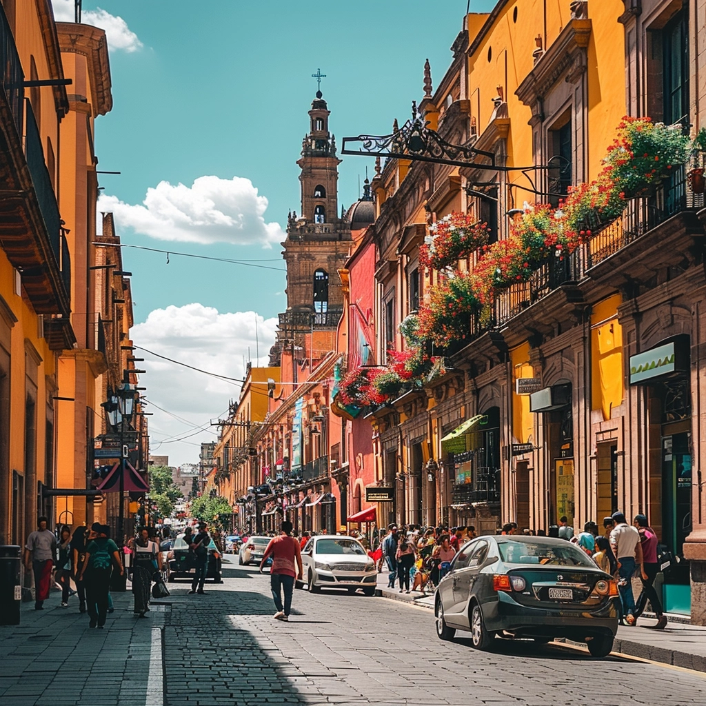 A Vibrant Mexico City Street