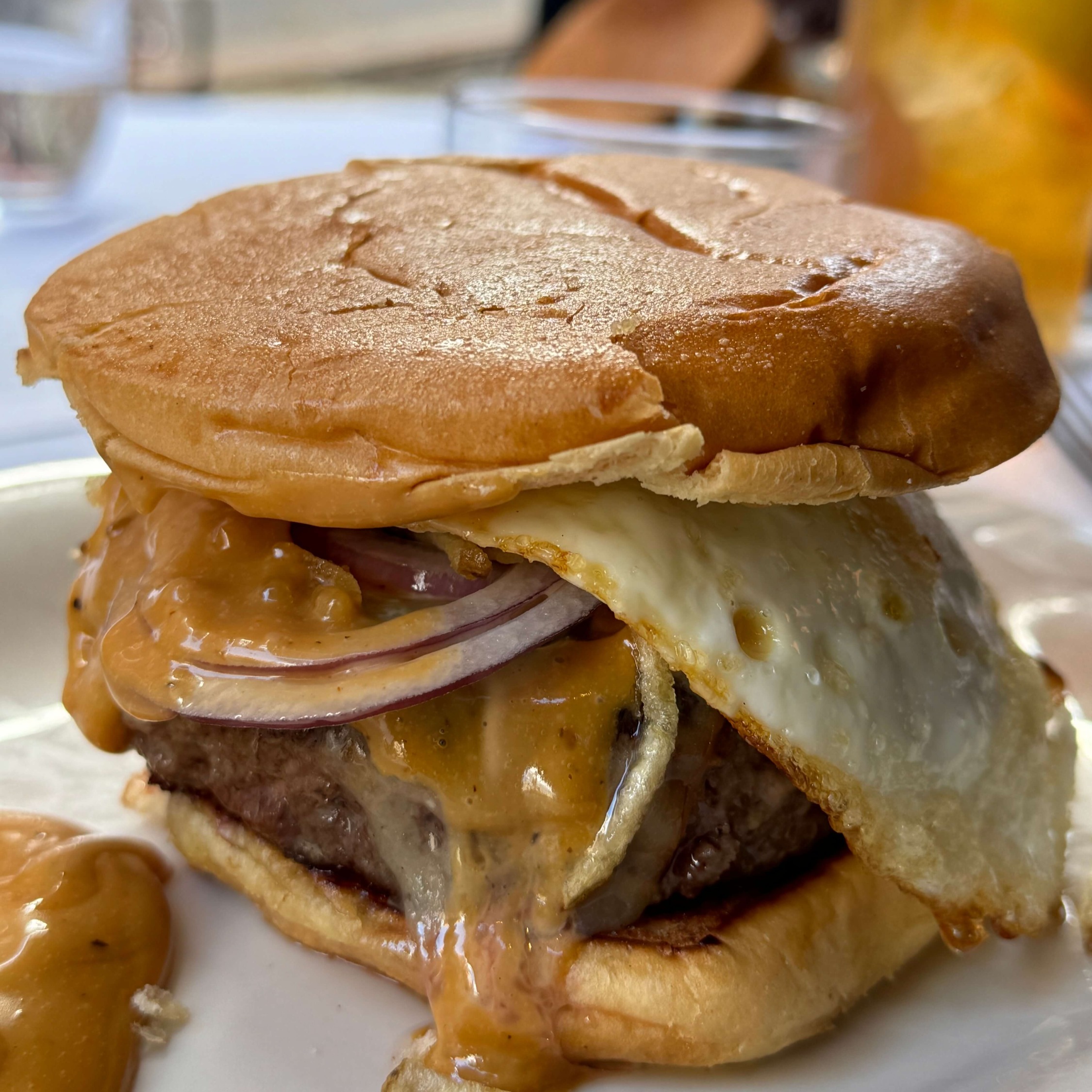 The bar Sardine burger at Fairfax