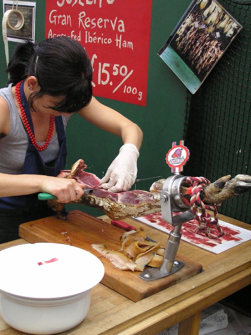 Thin slices of Joselito Ibérico ham