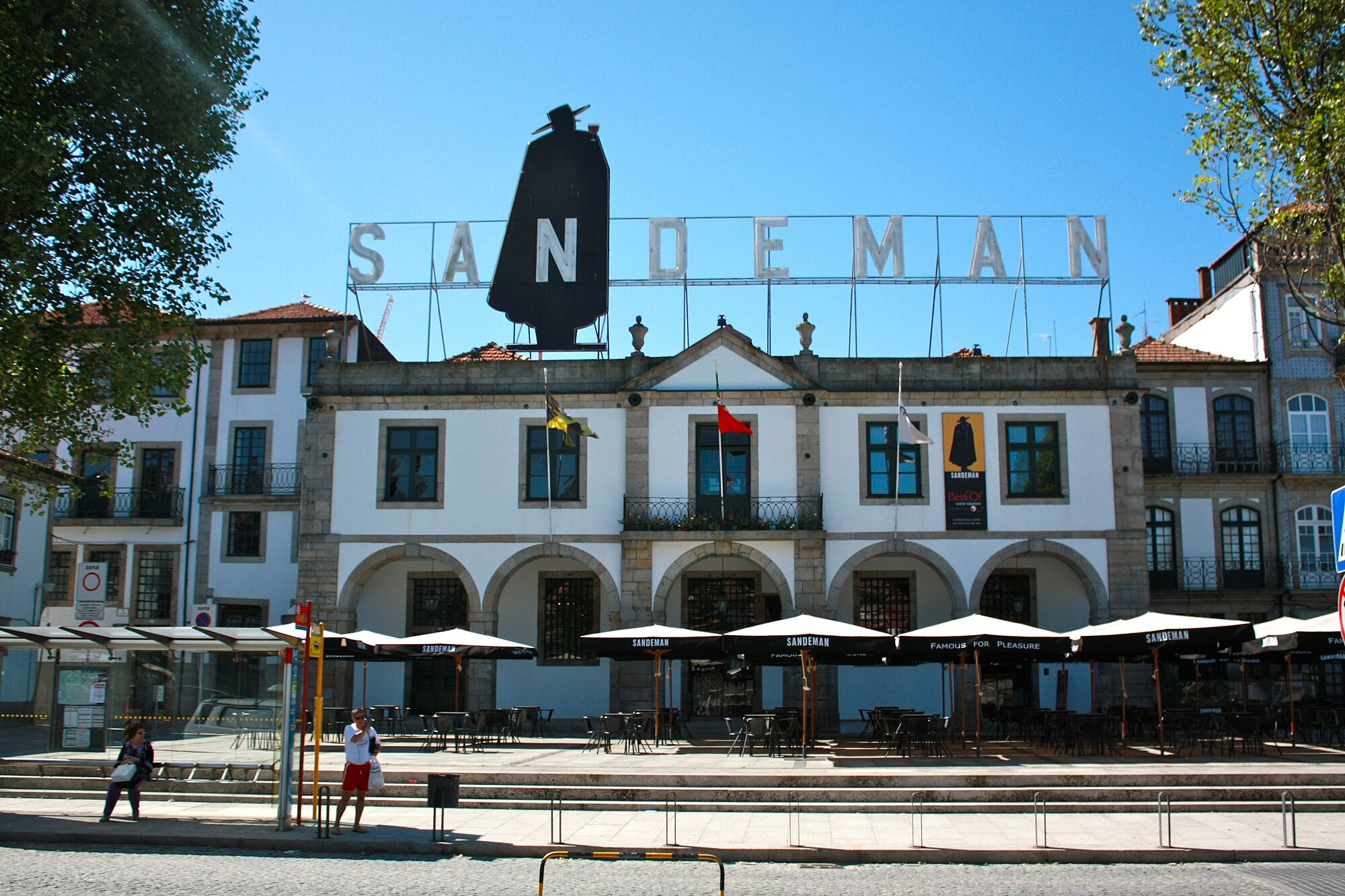 The exterior of Sandeman's port wine facility