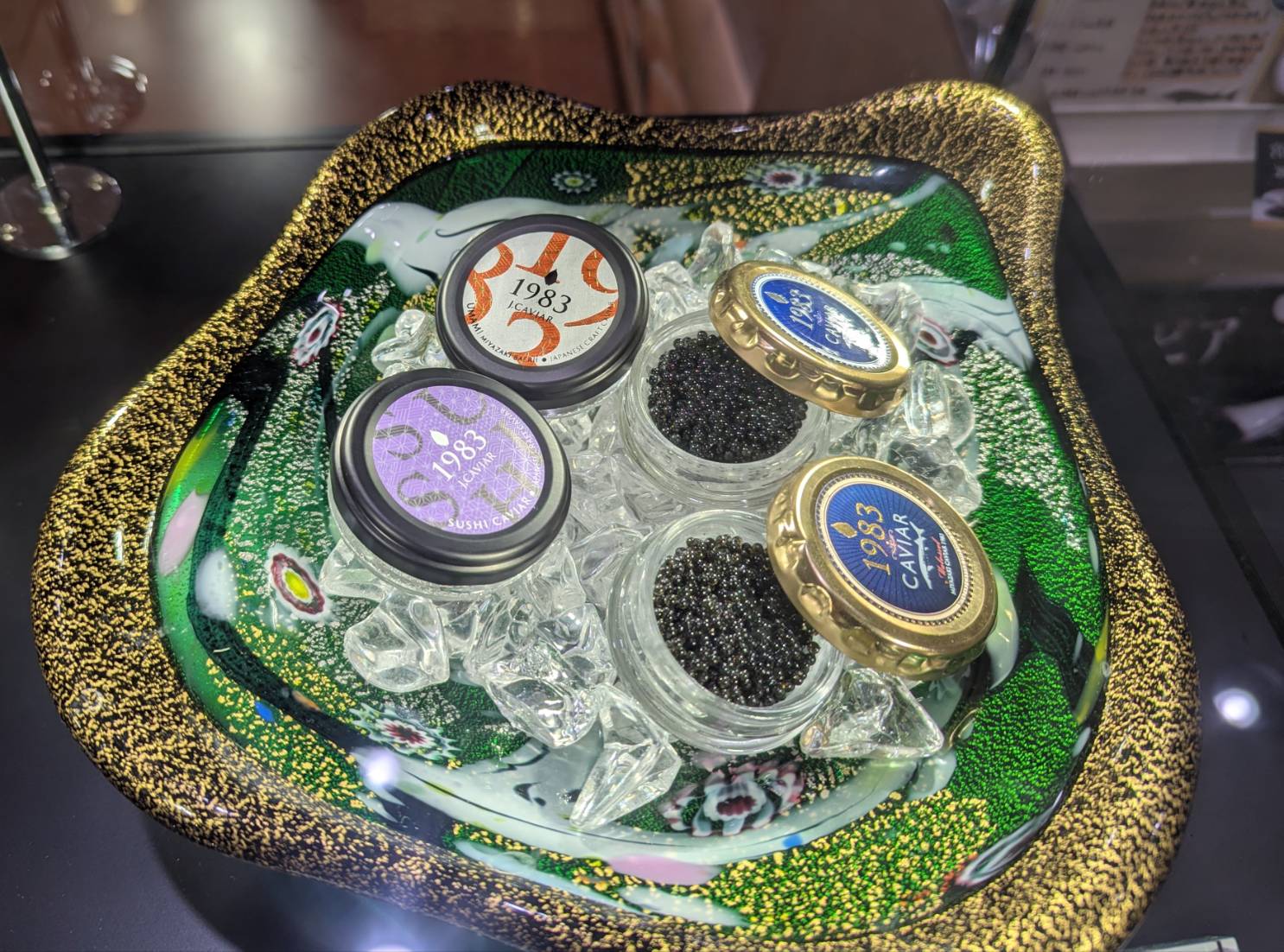 Miyazaki Caviar 1983 product tin and glass jar